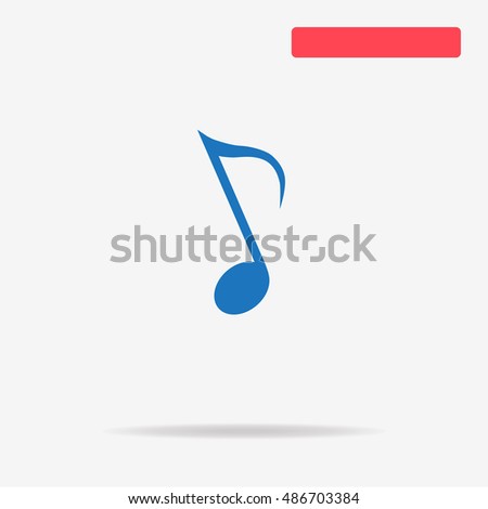 Music note icon. Vector concept illustration for design.