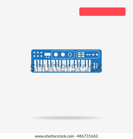 Electronic keyboard icon. Vector concept illustration for design.