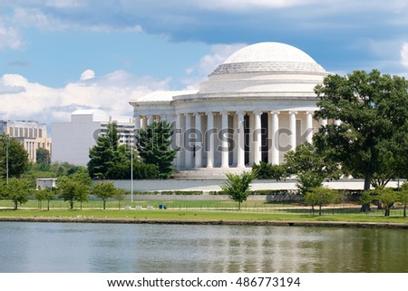 The Jefferson Memorial and the Tidal Basin in Washington D.C.