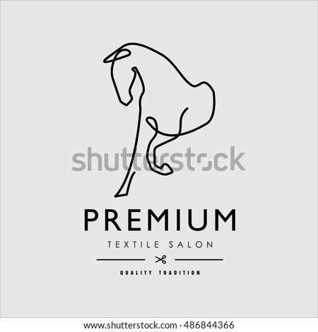 Vector. Logo depicting the silhouette of a horse. Stylized illustration.