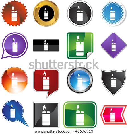 Lighter button isolated on a background.