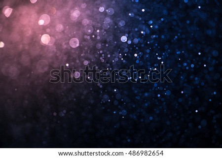 Blur and bokeh, vibrant colors. and textured. Lights on blue. Christmas luxury fresh elegant bokeh background. Royalty-Free Stock Photo #486982654