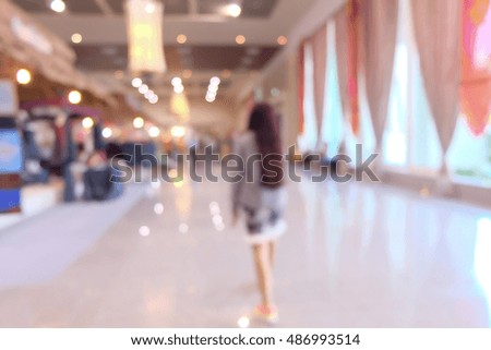 Blurred of  people in airport .