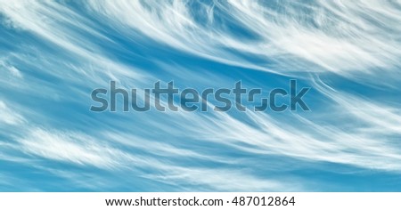 Wavy clouds, sky natural artist, panoramic view