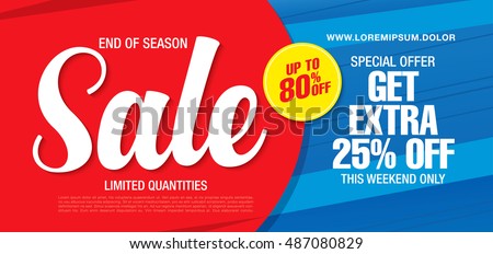 Sale banner template design vector illustration Royalty-Free Stock Photo #487080829