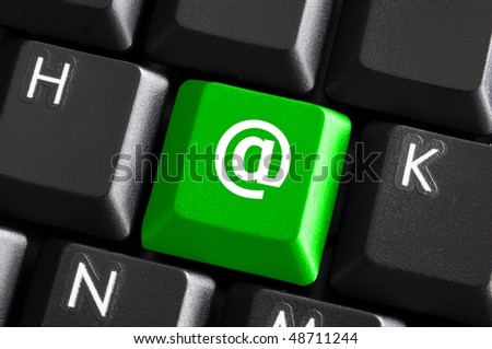internet or web concept with email or mail button
