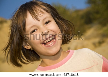 atractive smile of little girl