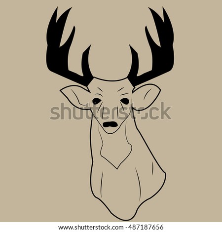 deer icon - vector illustrator