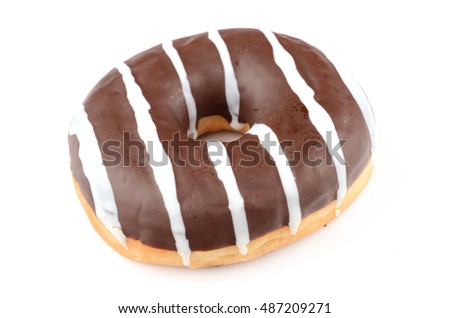 isolated delicious donut on a white background