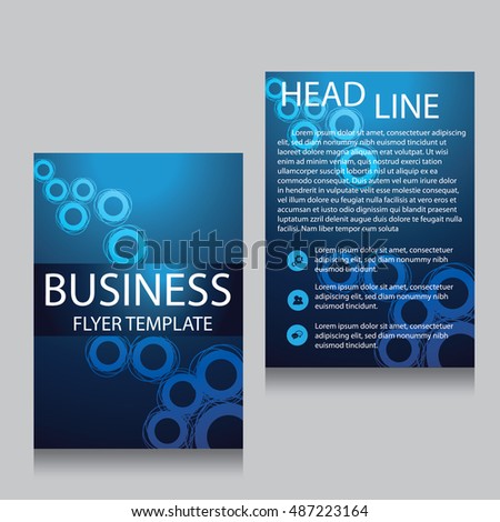 Vector Brochure Flyer design Layout template, Front page and back page, templates, website, Editable vector illustration, Abstract background, A4.