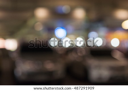 A blurred picture , bokeh of car parking for background