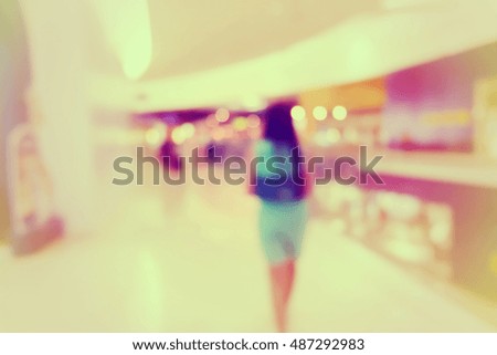blurred image of shopping mall with bokeh
