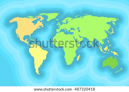 World map for kids wallpaper design vector illustration