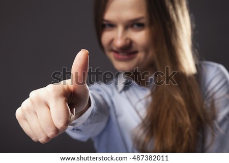 Woman making a perfect gesture with her fingers