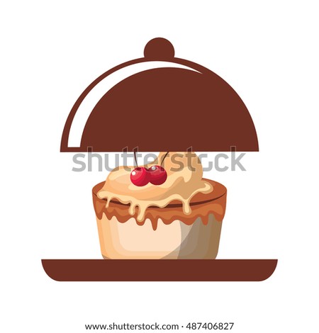 delicious tray - baked goods vector illustration design