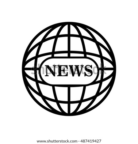 news globe connection world graphic isolated