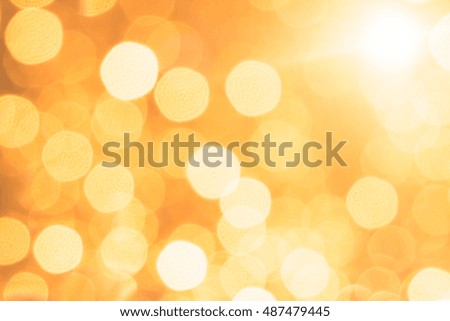 Yellow Bokeh background with defocused lights