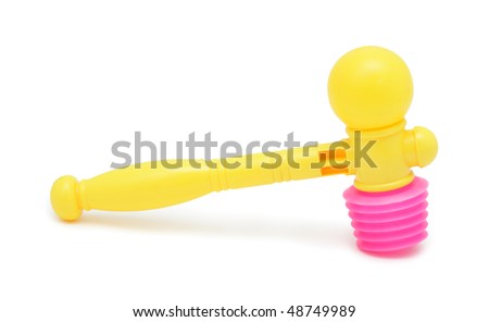 Toy 'hammer', isolated on a white background
