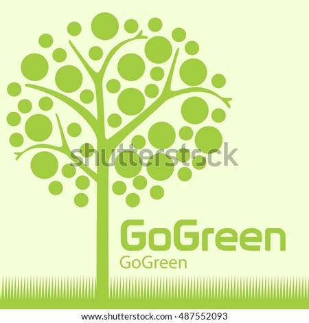 Go green campaign poster.