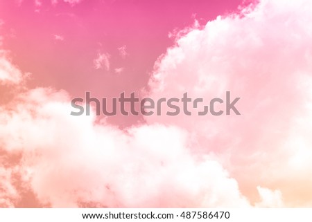 Abstract Sky Pink and Orange tone with clouds.