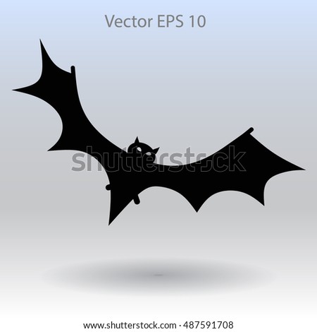 flying bat vector illustration