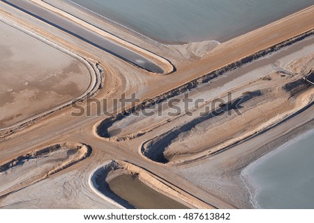 Aerial View of Salt Ponds
