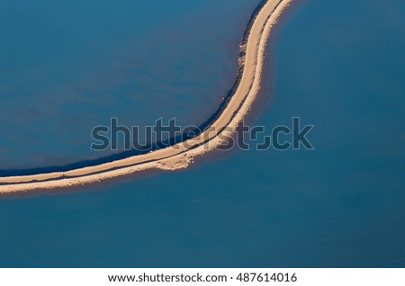 Aerial View of Salt Ponds