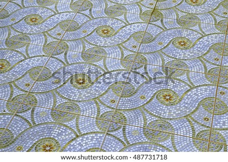 Mosaic tile floor background