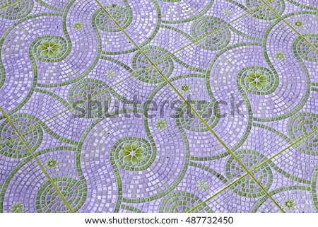 Mosaic tile floor background