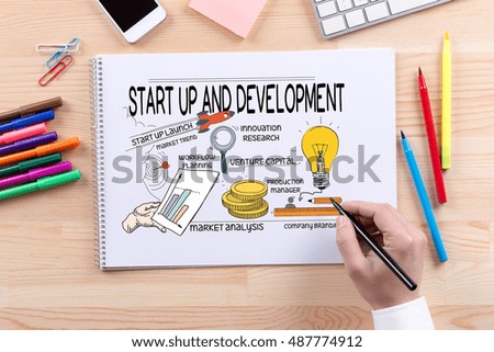 BUSINESS BRAND COMPANY START UP AND DEVELOPMENT CONCEPT