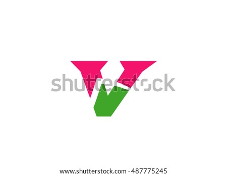Letter V logo icon design template elements
