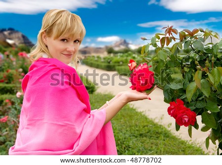girl with roses