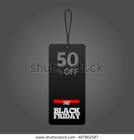 Isolated black friday label with text, Vector illustration
