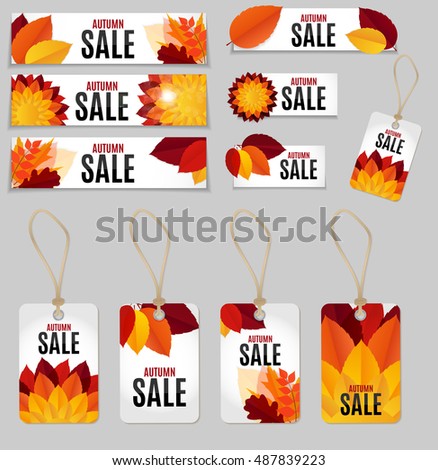 Autumn Leaves Sale Background  Illustration 