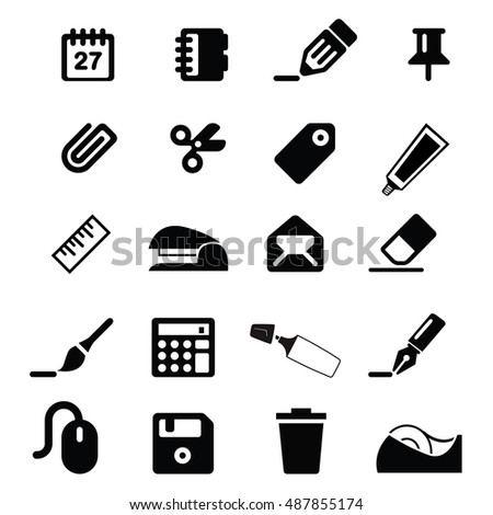 Office supply icons