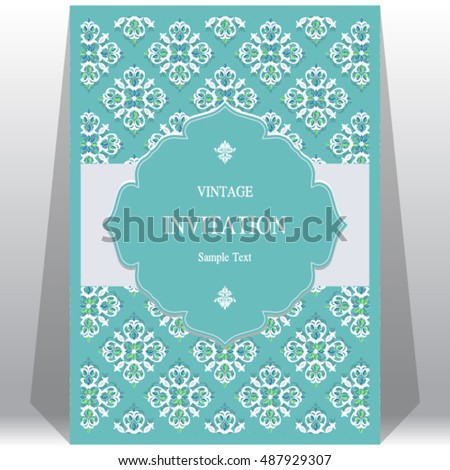 Wedding invitation or card with abstract background.