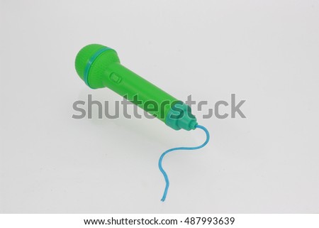 Microphone green plastic