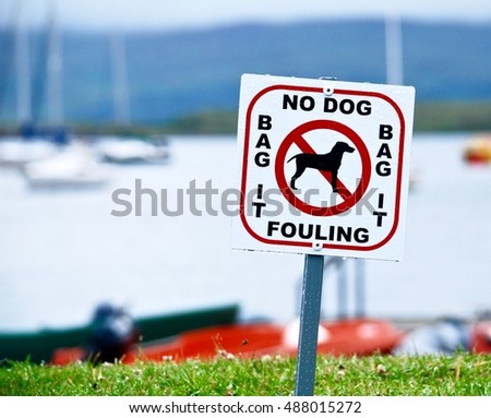 Warning Sign at the harbor
