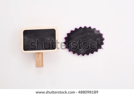 blank blackboard for copyspace on the white background