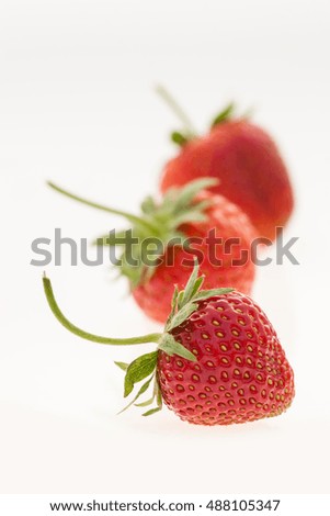 Fresh strawberry studio macro picture