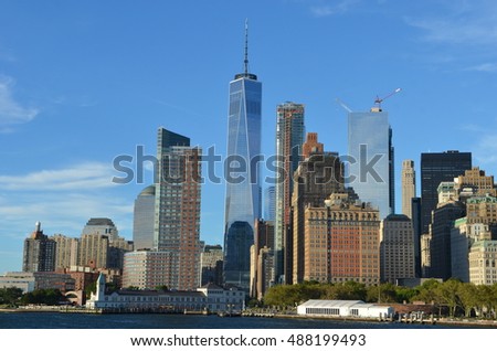 Downtown Manhattan skyline, New York City, USA