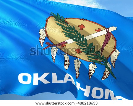 Oklahoma flag on the mast