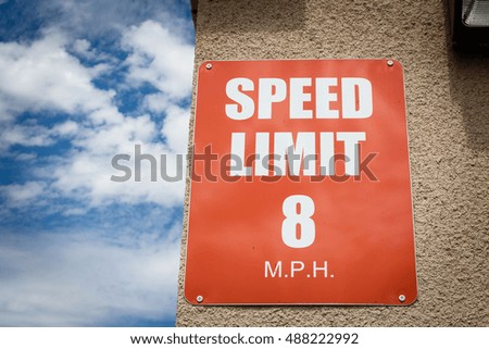 Speed Limit 8 sign