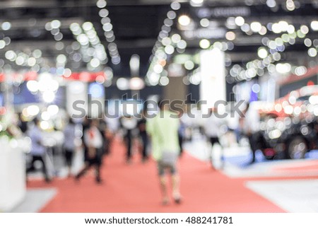 blurred image  of motor show