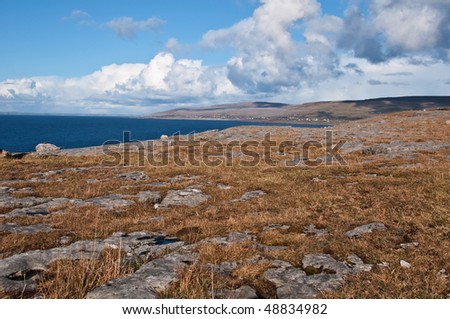 photo famous protected burren park landscape west of ireland