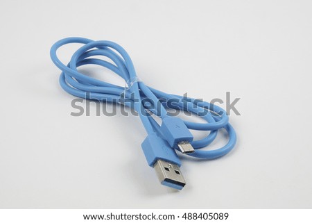 USB Cable Plug isolated on White Background
