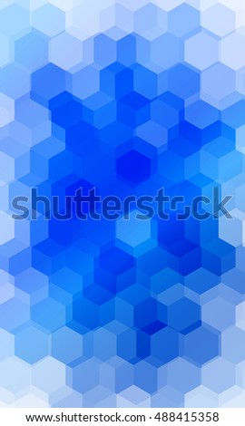 Overlapping hexagonal patterns. Blue gradient banner. vector illustration. for the design, printing, business