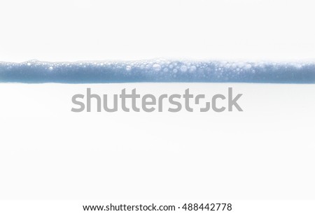 Water line and bubble close up and isolated