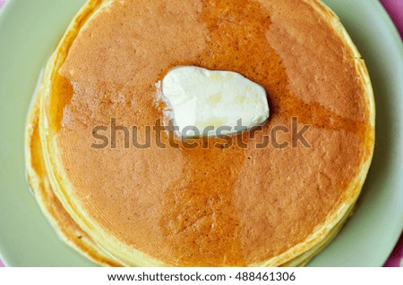 Maple syrup and butter pancakes