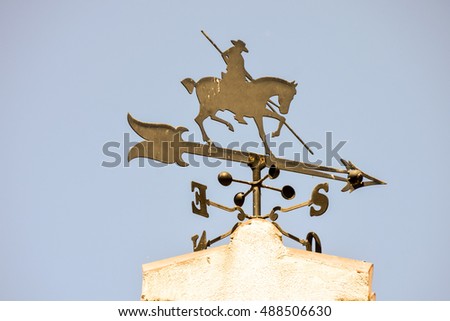 Photo picture of a Horse-shaped weather vane